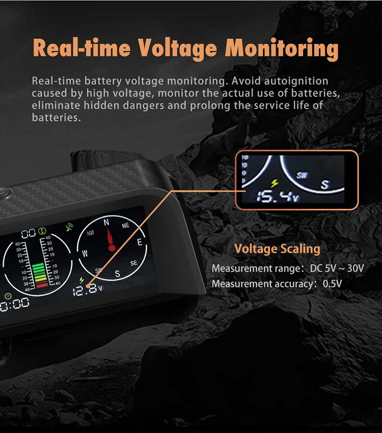 Vjoycar Auto Inclinometer Pitch Angle Alarm Off-road Latitude Longitude Display S90 Gps Slope Meter HUD