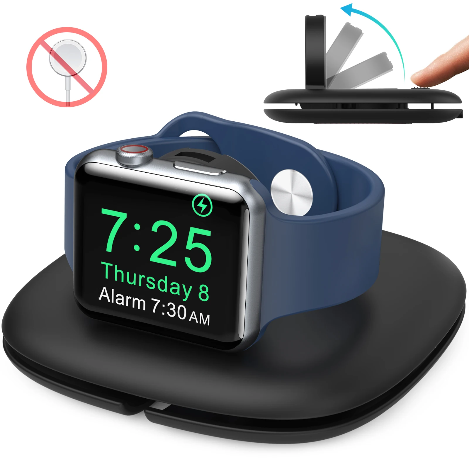 2022 Ретро однотонный простой для Apple Watch 1/2/3/4/5 Подставка зарядки Настольная зарядная