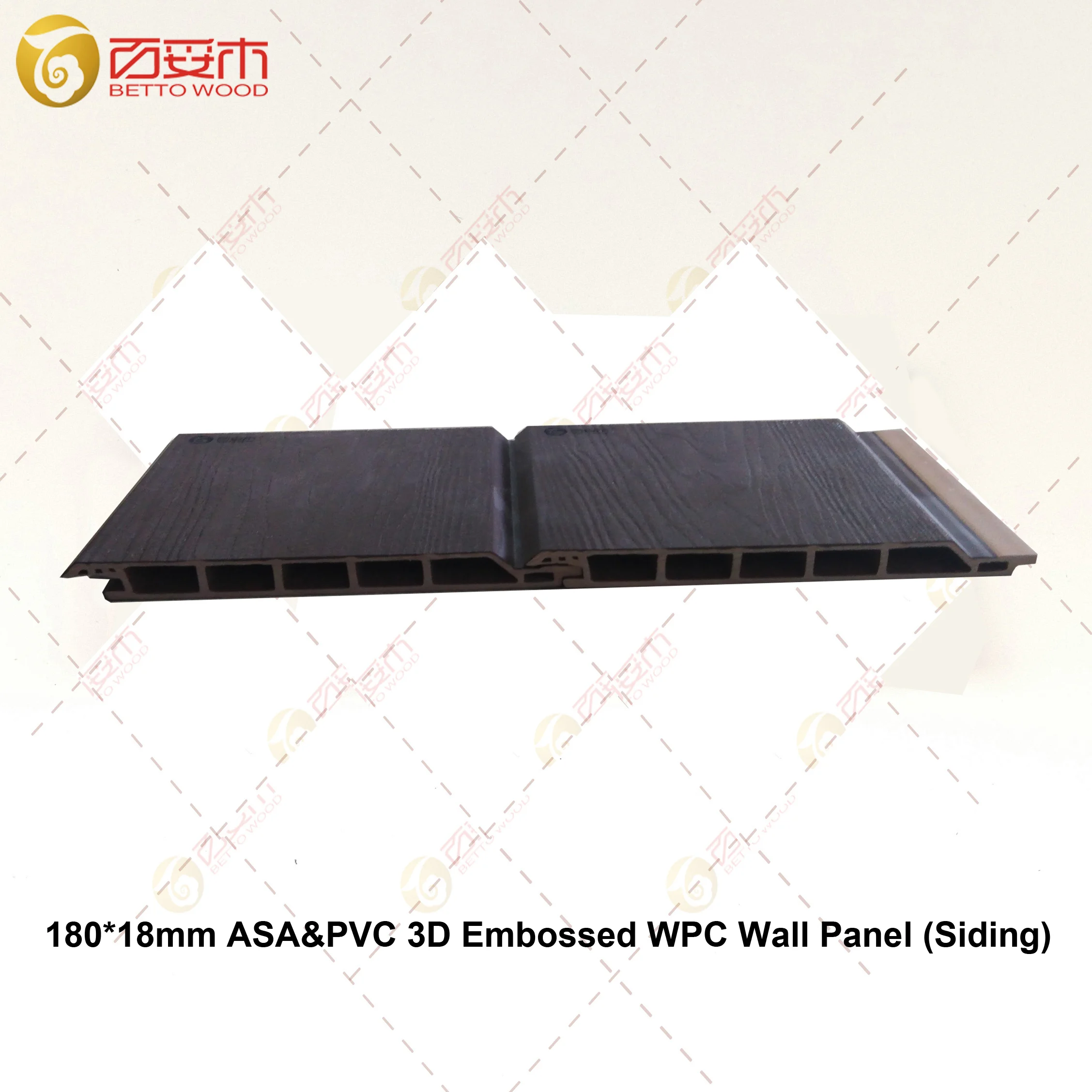 
 Устойчивость к атмосферным воздействиям, огнестойкий, ASA & PVC 3D рельефный сайдинг WPC  