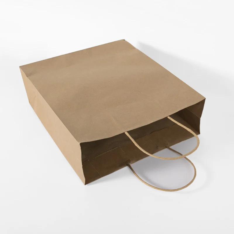 Custom Printed your own logo packaging White Brown Kraft Gift Craft Shopping Paper Bag With Handles