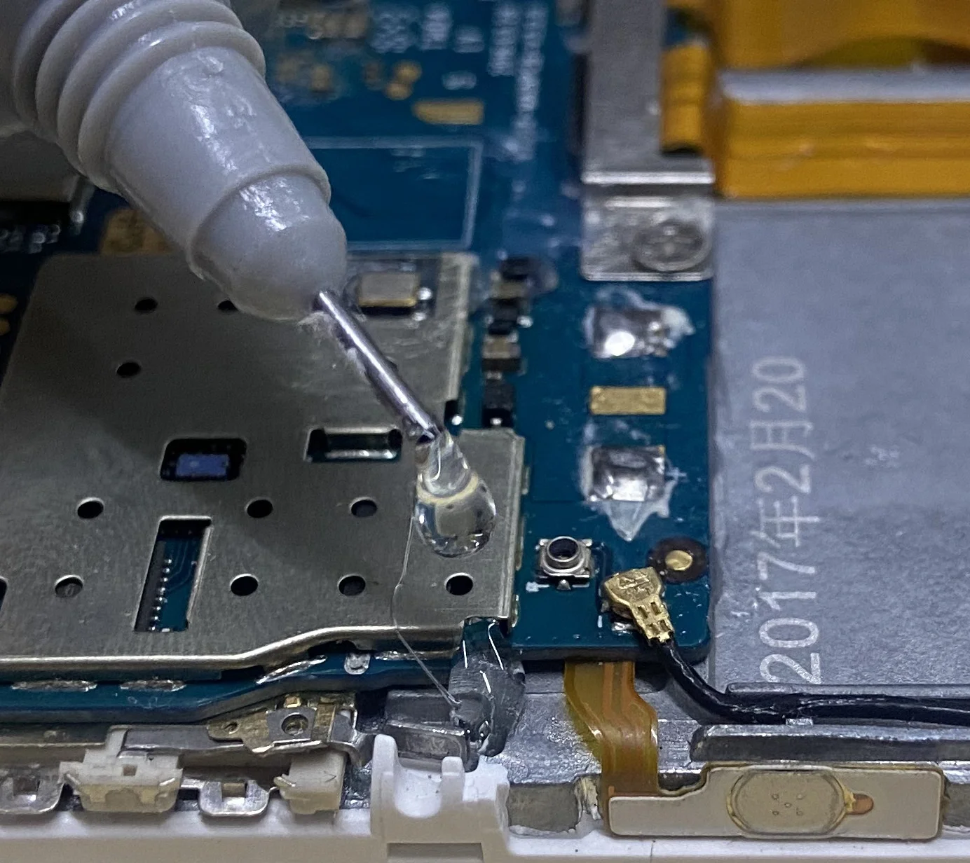 Mobile phone repair LCD screen Glass Frame Flower Pot Crystal Fabric DIY Rhinestones B7000 glue