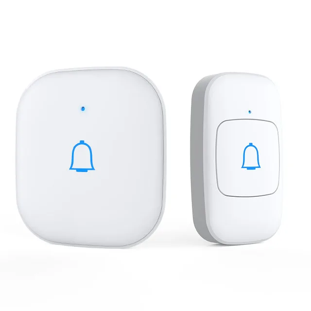 LED Flahing Indicator 56 Music 115dB 1Receive 1Button Ring Doorbell Waterproof Wireless Doorbell US UK EU plug