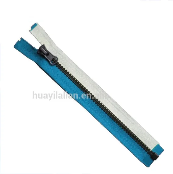 Auto Lock Open-End Plastic Zipper for Pants Bags Garments Home Textiles