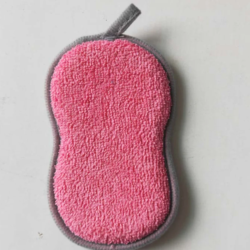 New Style Microfiber Sponge Household Kitchen Dish Wash Scrub Shine Cleaning Pads