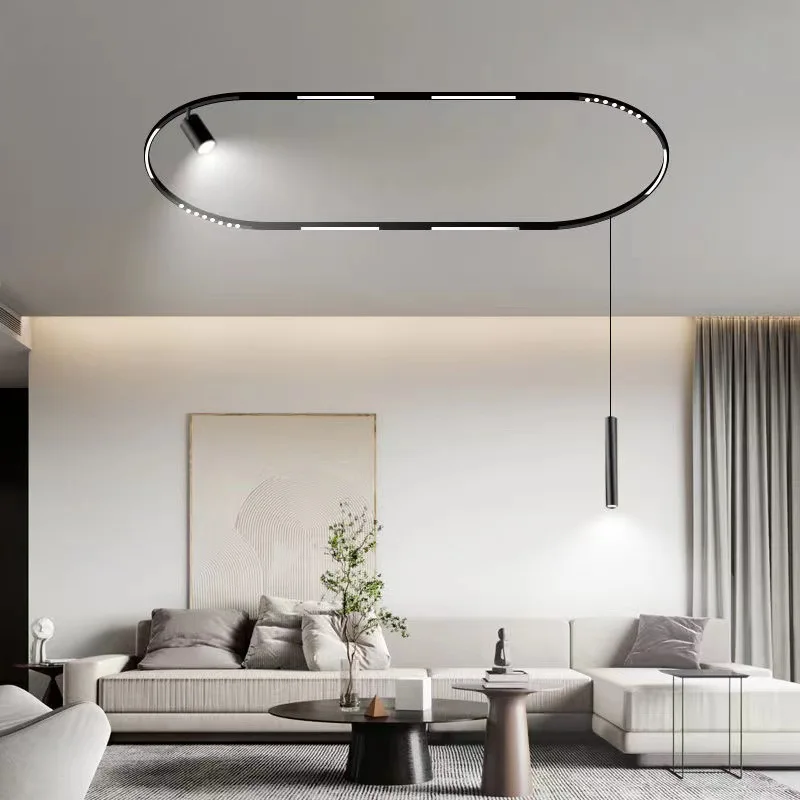 Smart Circle Ring 600mm Indoor Rail Lighting magnetic track light system DC48V Flood led linear track light control by tuya