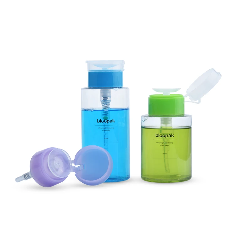 120ml 150ml 200ml Clear Liquid Press Pump Dispenser Bottle Cosmetic Toner Bottle Makeup Nail Polish Remover Bottle