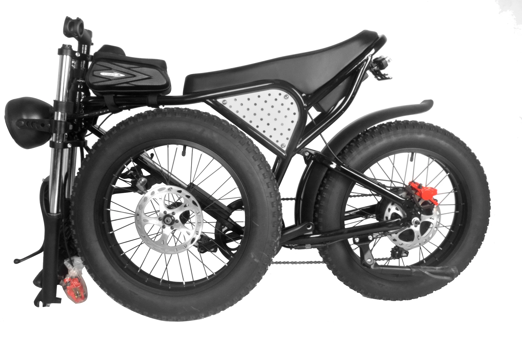 48V High-Speed Battery Electric Bicycle with 20 Inch Steel Frame and Rear Hub Motor 7 Speed Step Lithium Battery Power Supply