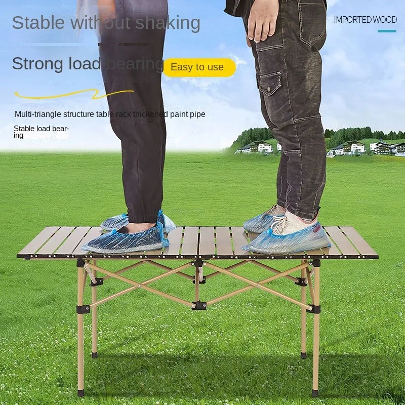 High quality thickened iron folding table for camping picnic