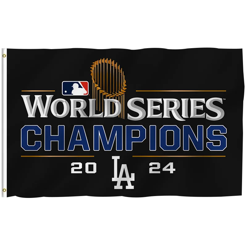 Hot Selling 3x5FT Polyester Mlbs Team Banners Customizable Outdoor Baseball Dodgers Flags
