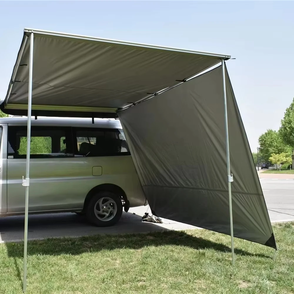 Рекламный автомобильный тент с выдвижным твердым корпусом брезент защита от солнца воды боковой