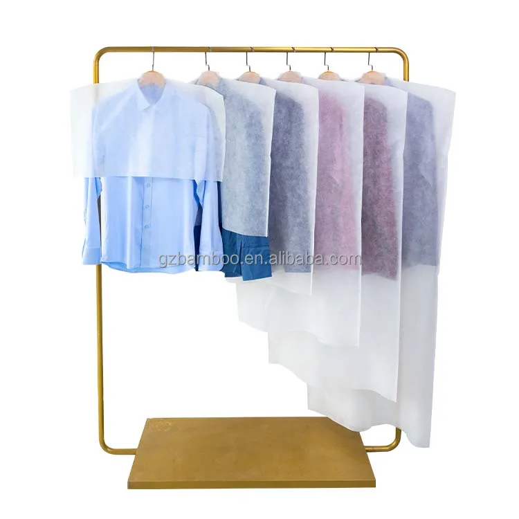 Wholesale Custom Size Moth Proof White Clear  Clothes Cover Garment Clothing Dust Bags Biodegradable Garment Bag for Cloth