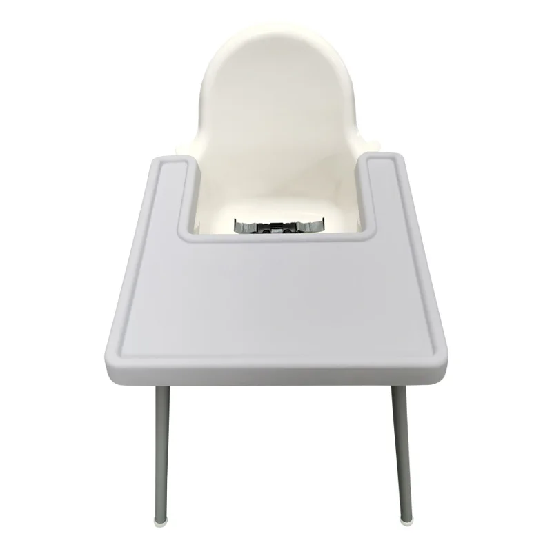 
Customized Logo and color Baby Dining Placemat Full Cover Baby Silicone High Chair Tray Mat 
