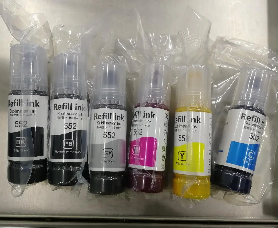 Premium 552 555 114 water based dye sublimation ink compatible for epson L8180 L8160 et8500 et8550 et-8550 et-8500