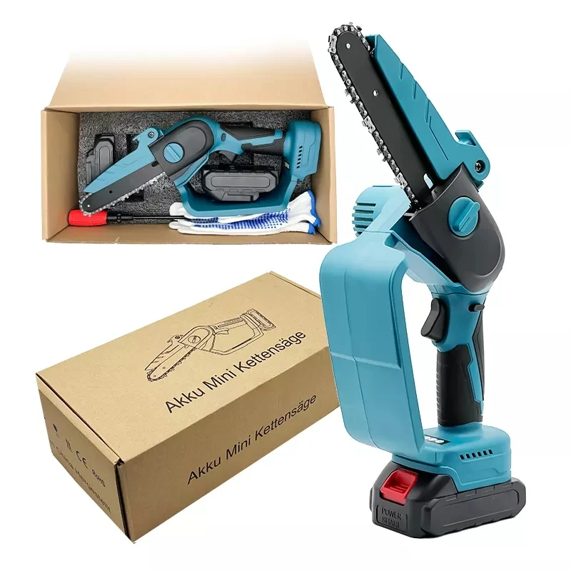 Factory Direct 21V 6 Inch Cordless Mini Chainsaw Power Rechargeable Electric Chain Saw Chainsaws