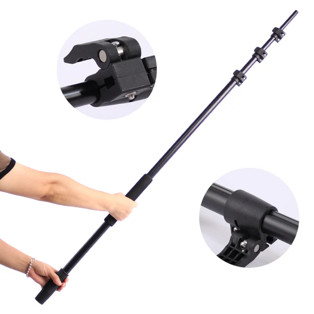 Clamp Lock Aluminum Telescopic Pole For Cleaning Extended Tool