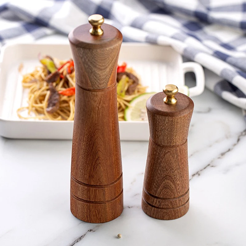 
Food Grade Mechanism Wooden Pepper Mill Grinder For Kitchen 