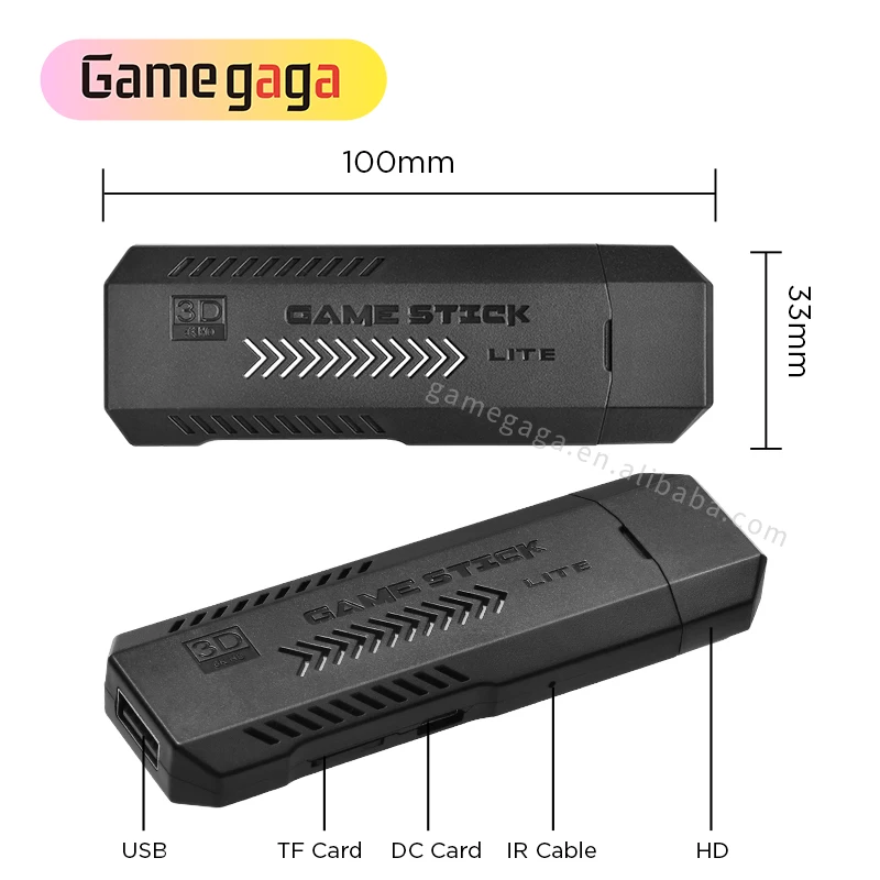X2 Game Stick 4K GD10 Plus with P3 Rechargeable 2.4G Wireless Gamepad Retro Classic Video Game Console 30000 Games For PSP/N64