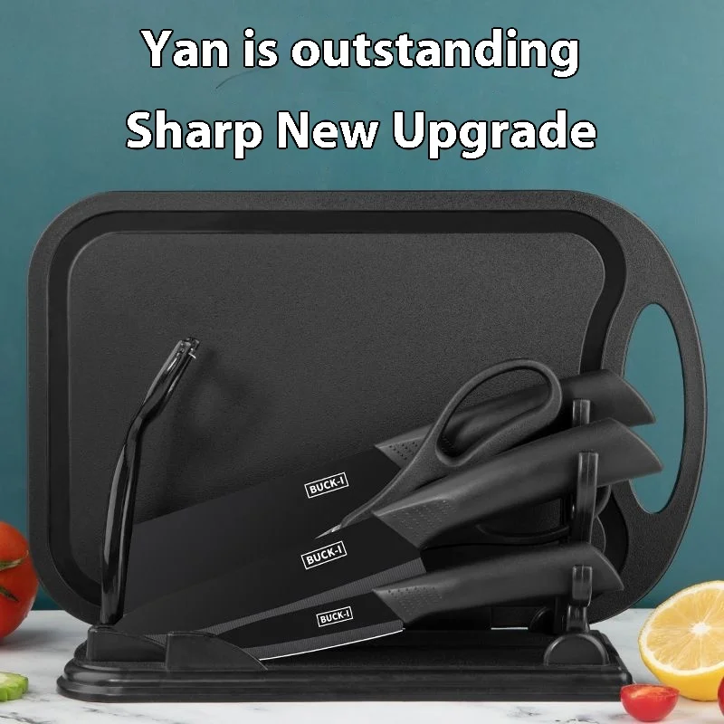 Set of 7pcs Knife Set with Cutting Board and the Kitchen Knives With Stand
