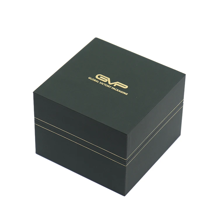 Custom Logo Watch Box for Men Luxury Storage Leatherette Watch Gift Packaging Box