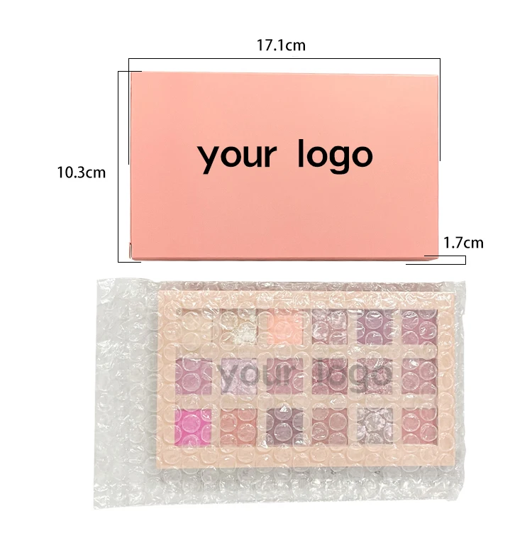 2024 Low moq your own brand vegan matte glitter 18-color eyeshadow palette