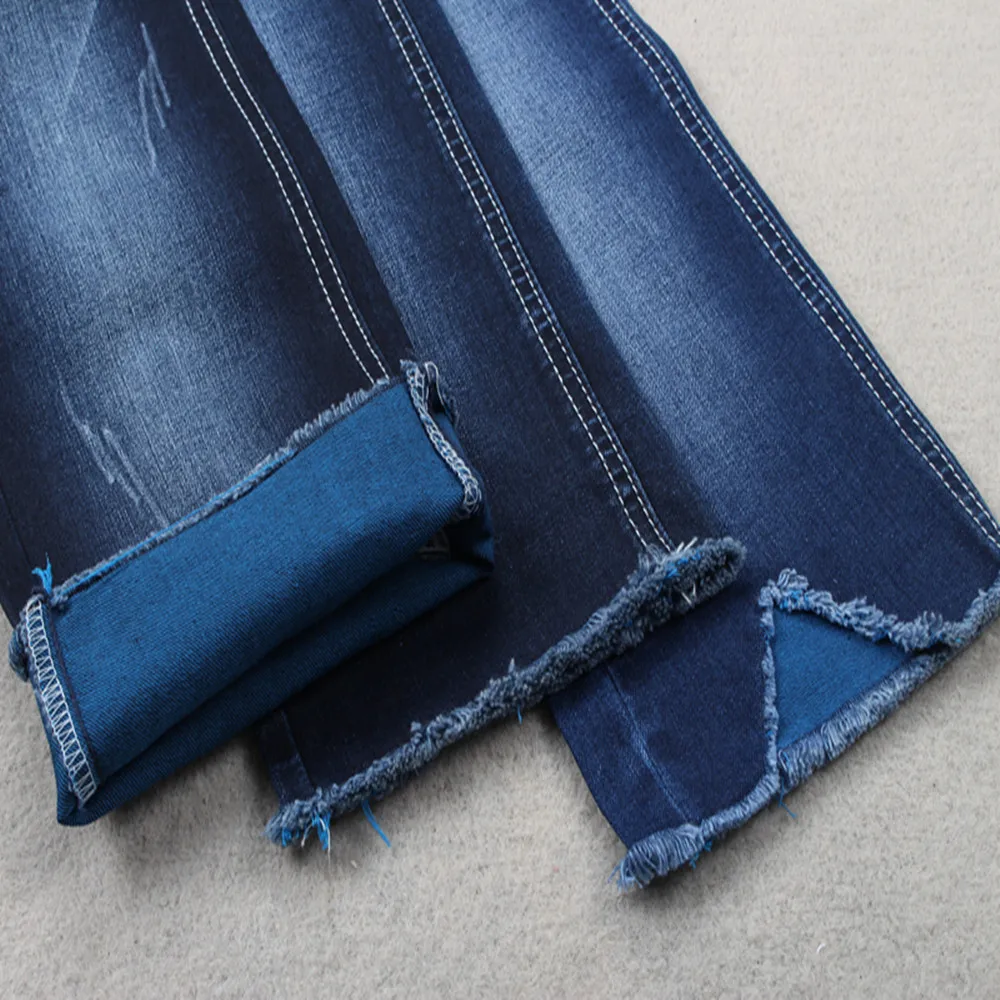 9.5oz blue weft yarn jeans fabric for denim jacket
