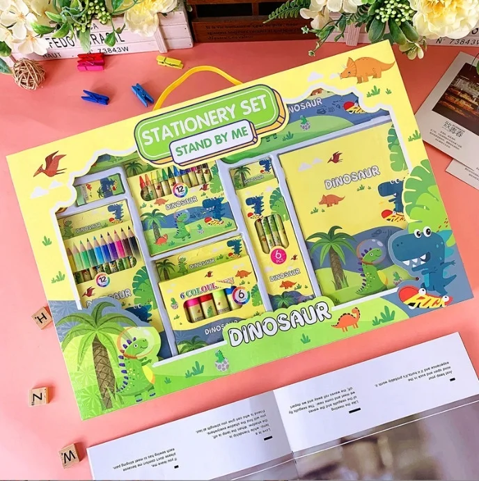 Good quality stationery set  carton styles kids stationery Wholesale Creative cartoon back to school stationery set