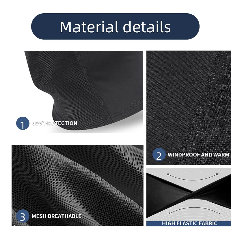 Custom Printed Cooling Silk Sun Protection Men Motorcycle Cycling Helmet Inner Liner Face Ski Mask Skimask with Logo