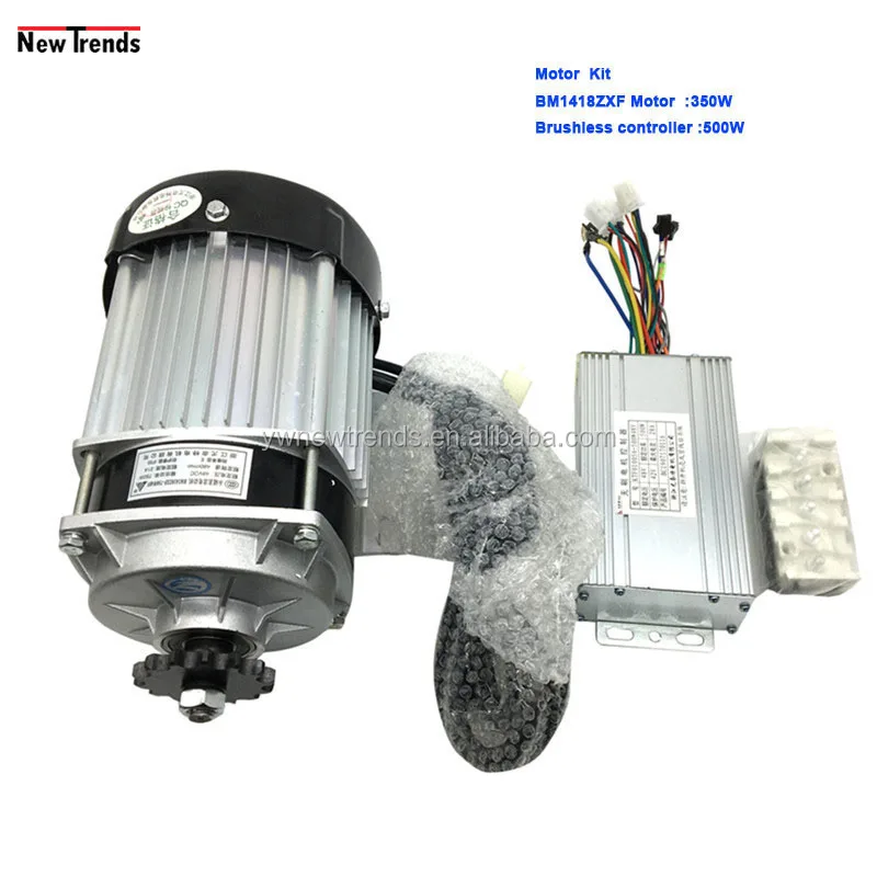 350W 48V BM1418ZXF Tricycle Brushless Dc Motor Motorcycle Engine With 500W Brushless Dc  Controller