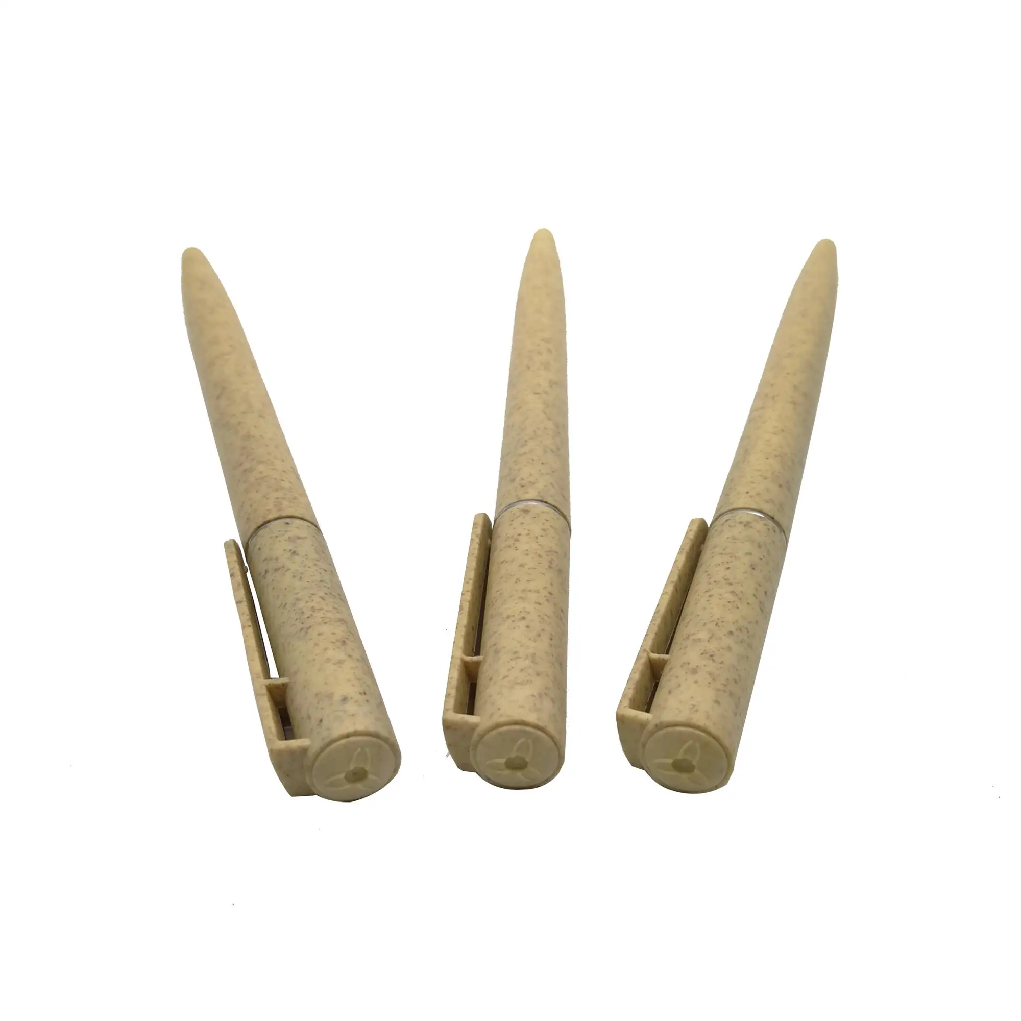 Eco Friendly Wheat Straw/Bamboo Fiber Material Degradable Ball Point Pen