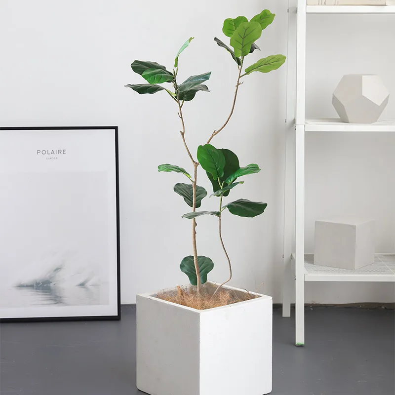 Y-shaped trunk banyan tree by plastic material green plant interior decoration artificial plant life size artificial trees