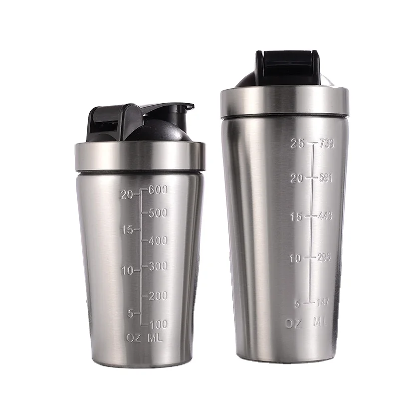 Fitness Sports 304 Stainless Steel Milkshake Cup Foreign Trade Protein Powder Shaker Cup