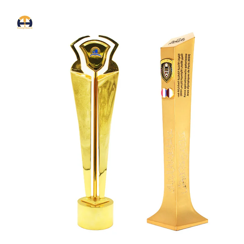 New creative design zinc alloy honor mark metal trophy enterprise staff trophy souvenir crafts