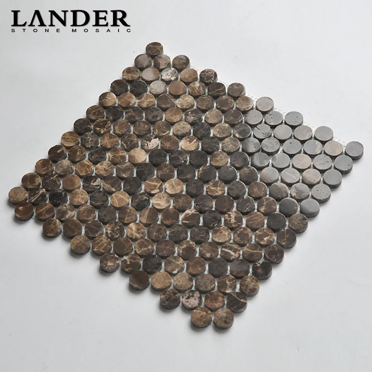 Penny round bianco carrara white marble mosaic tile for bathroom floor and wall