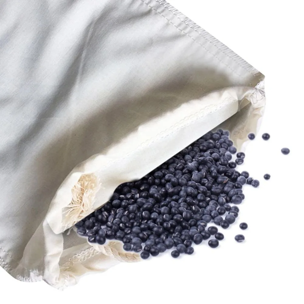  Spice Drawstring Cotton Flour Bags For Storage Grains Nuts