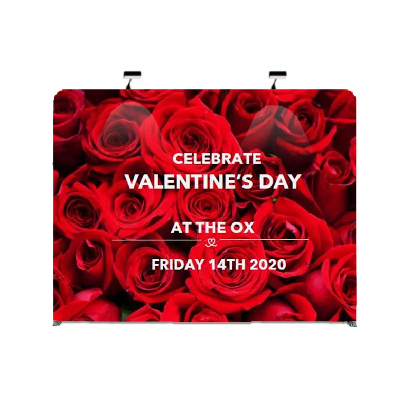 10 футов рамки Выдвижная Натяжная ткань фон стенд двусторонний событие декорация натяжение Высокое качество Портативный баннер