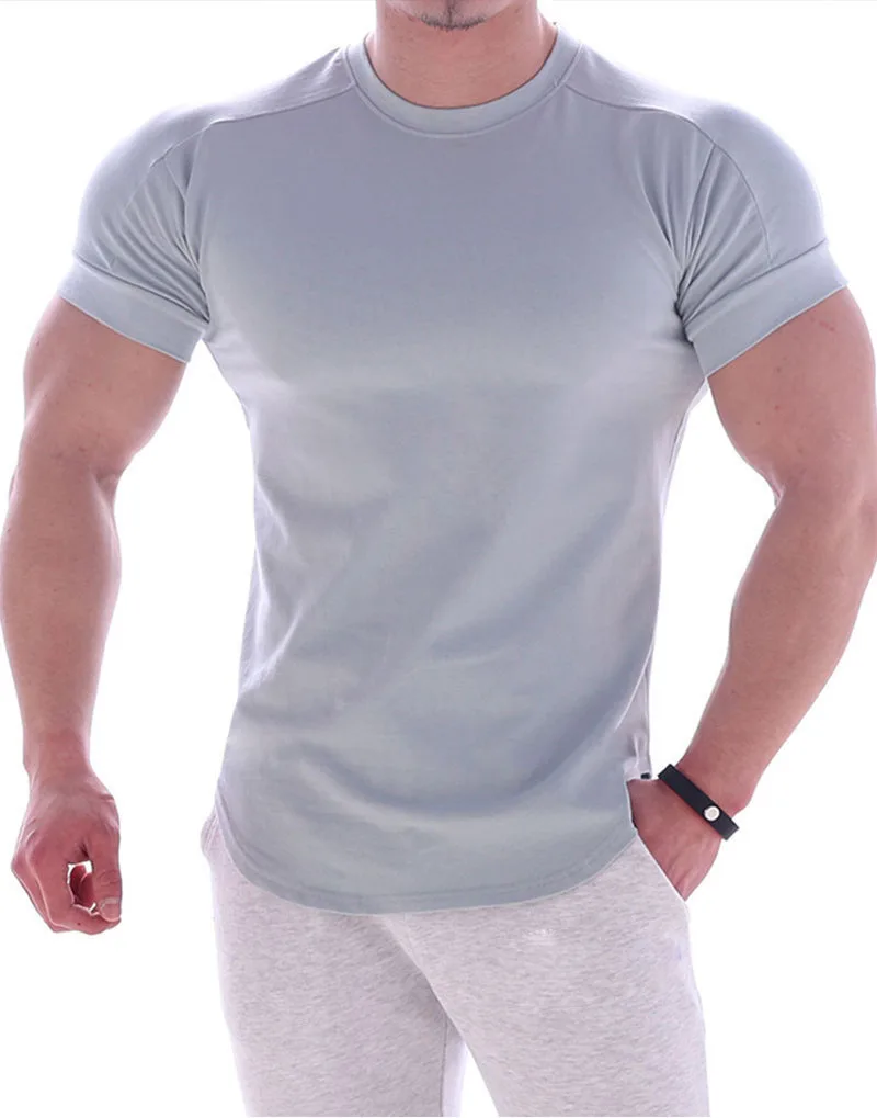Customized Muscle Brothers Light Board Running Sports Leisure Short Sleeve T-shirt