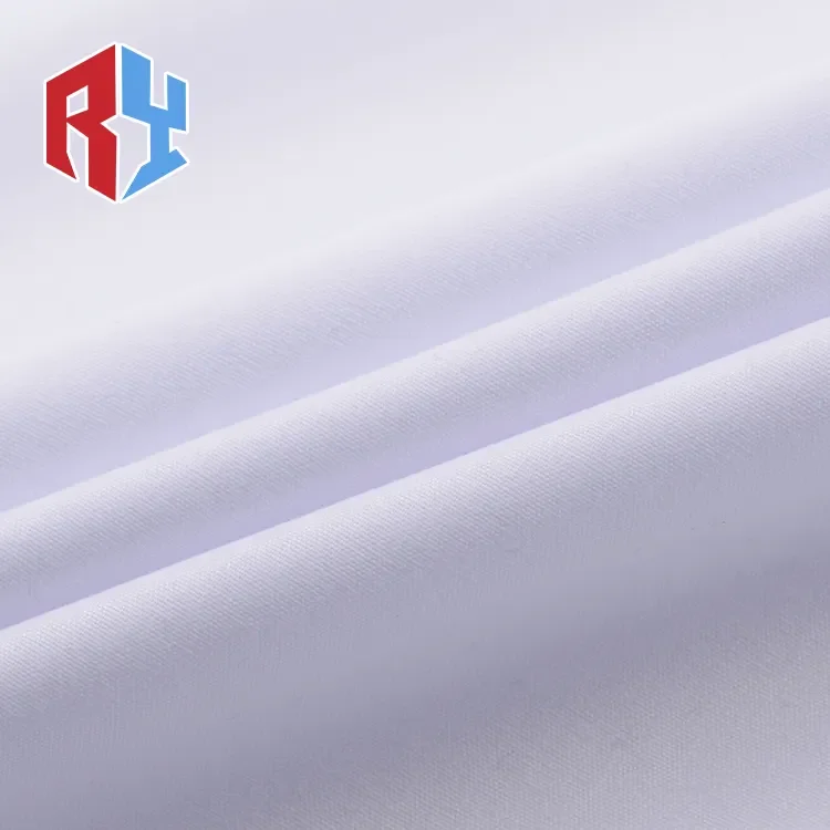 Shaoxing factory muslim mans robe fabric TOYOBO 100% spun polyester plain white arab thobe fabric