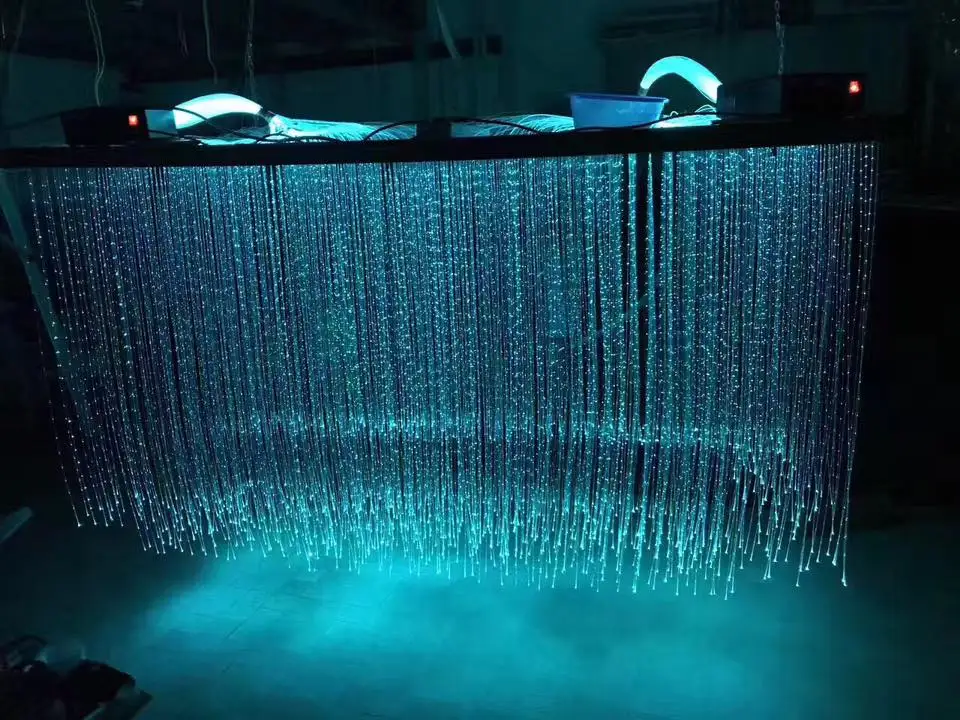 Пластиковые оптические волокна waterwall занавески освещение для внутренней и внешней