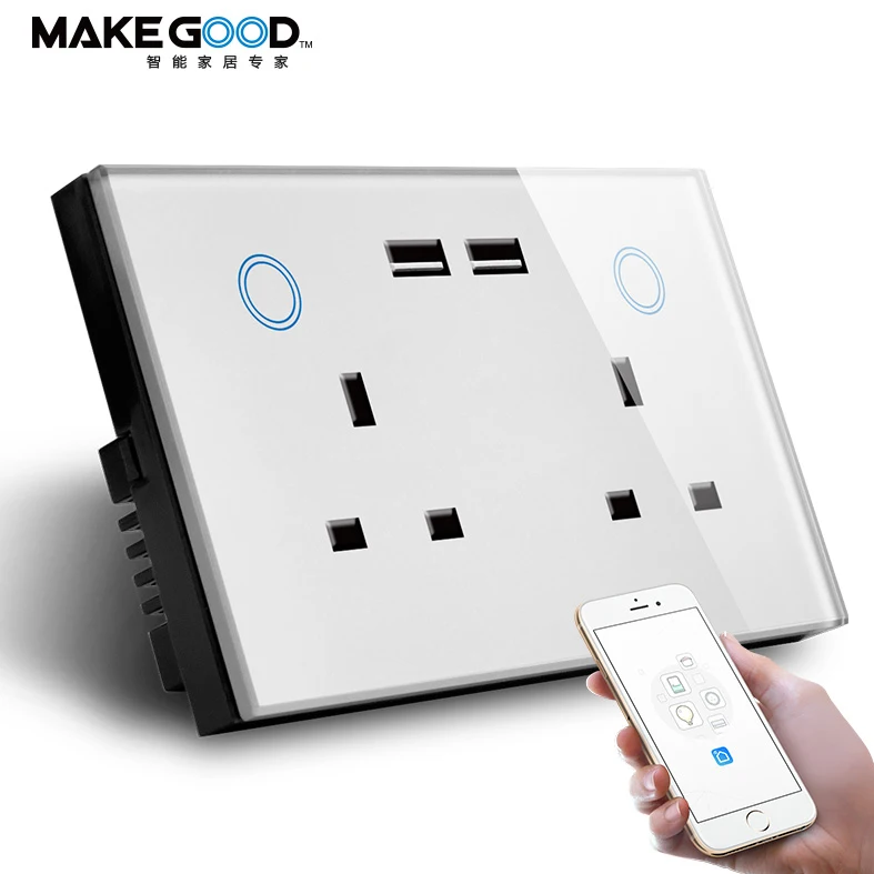 UK Smart WiFi Wall Socket With USB Socket Charger/Wifi Wall Socket UK/Smart Wifi Wall Outlet