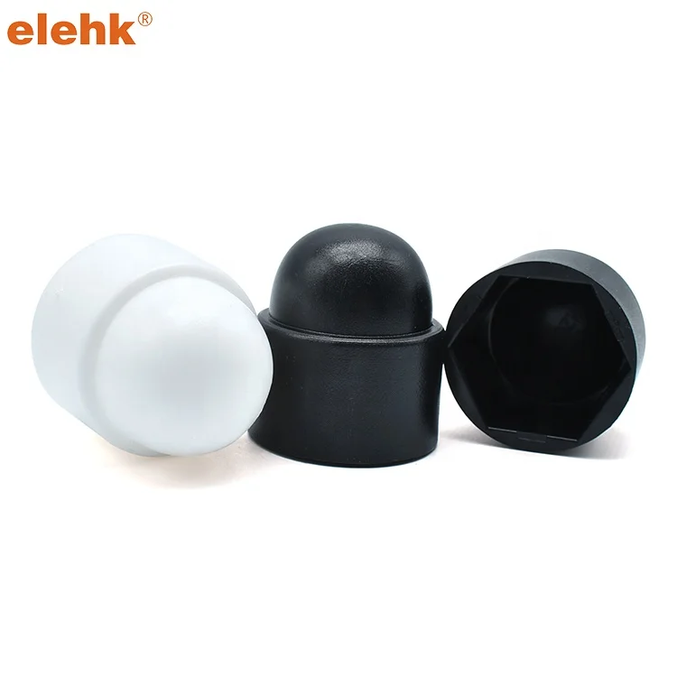 Elehk Various Color And Size Bolt Cap Cover Plastic Hex Dome Nut Decorative Plastic Bolt Cover