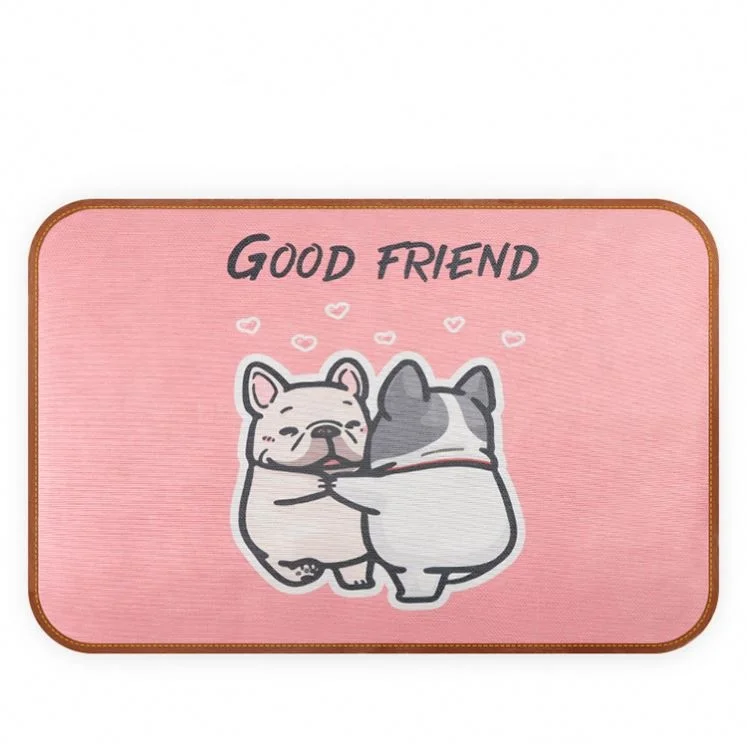 Printed Ice Silk Sponge Waterproof Cooling Dog Mat dog lick mat