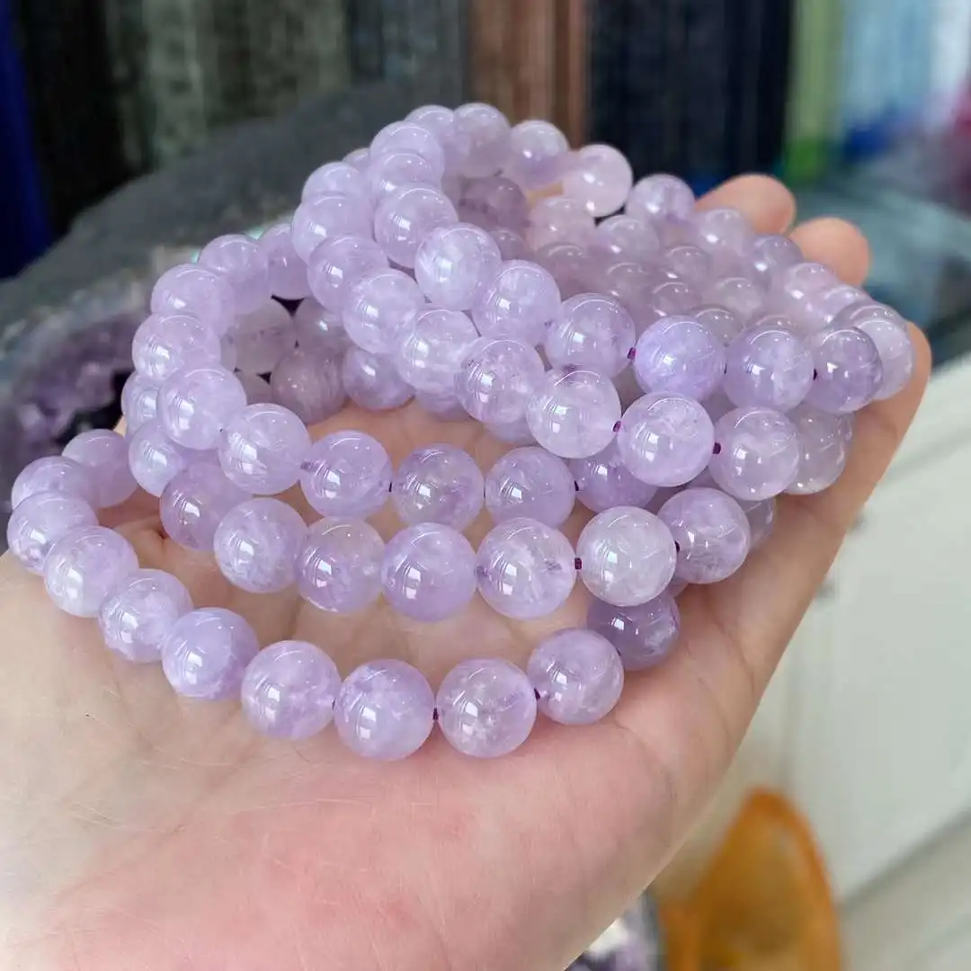 Bulk 12mm Bulk Healing Crystal Energy Small Bead Bracelet Natural Semi-precious Stretch Beaded Bracelets With Charms