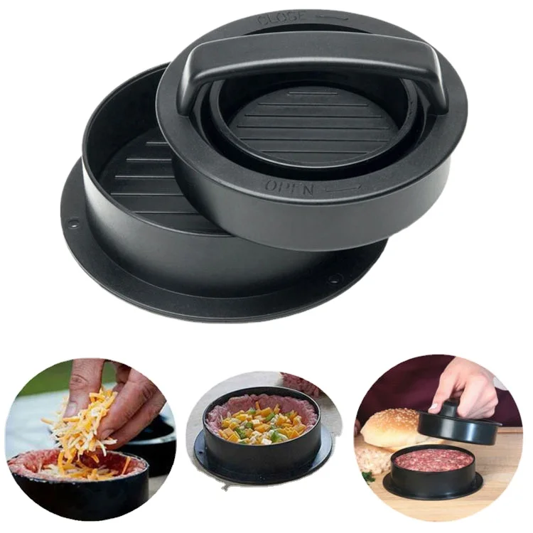 Meat Tools Hamburger Press Round Shape Hamburger Mold Plastic Cutletses Burger Maker Mould Press For Cutlets Hamburger Maker