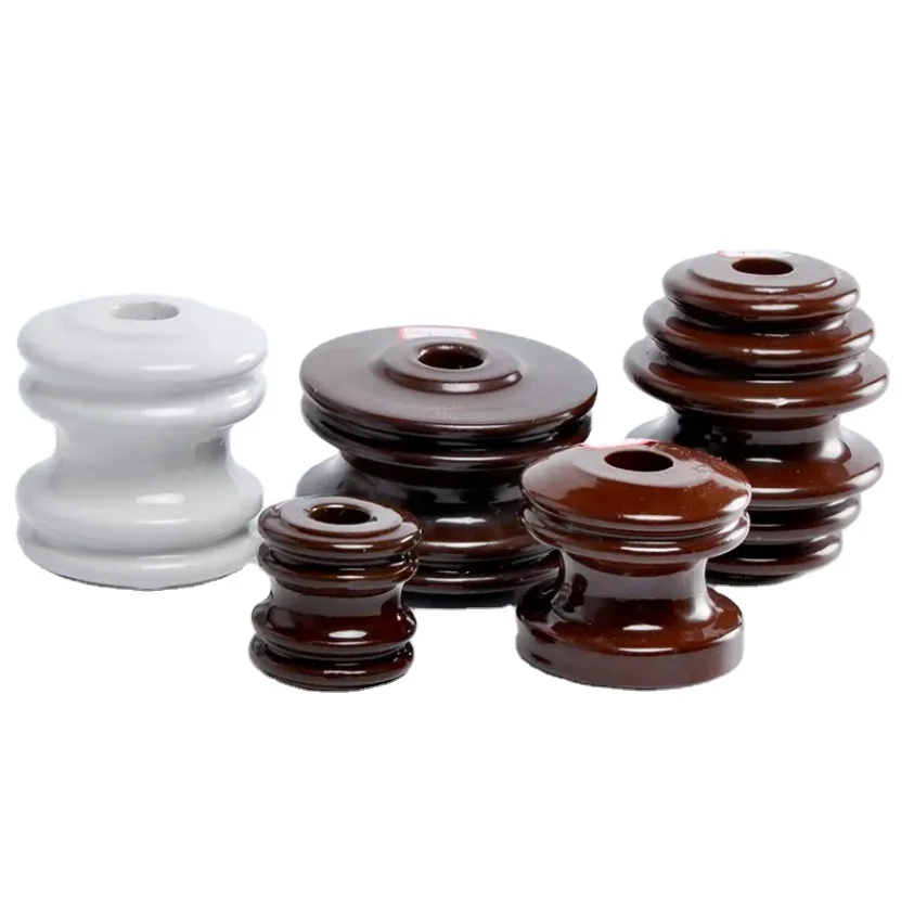 Hongxing Good Quality White and Brown Isolator Porcelain Insulator ANSI 53-1