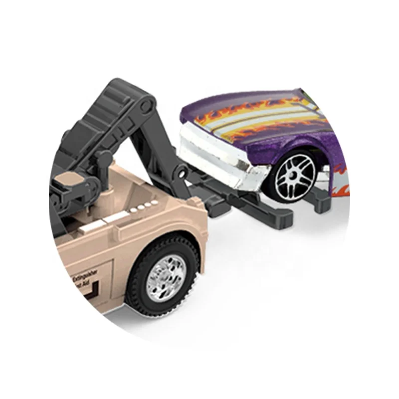 Custom Design Plastic Toy Car Eco-Friendly Toy Pull Back Vehicle Hot Sale Market Kids Toy Trailer With Mini Slide Car OEM/ODM