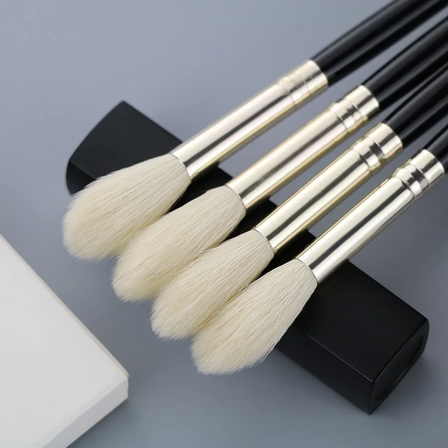 BELII Professional White Goat Hair Highlight Blending Blender Brush Single Makeup Brushes Set for Blush & Cosmetics Makeup