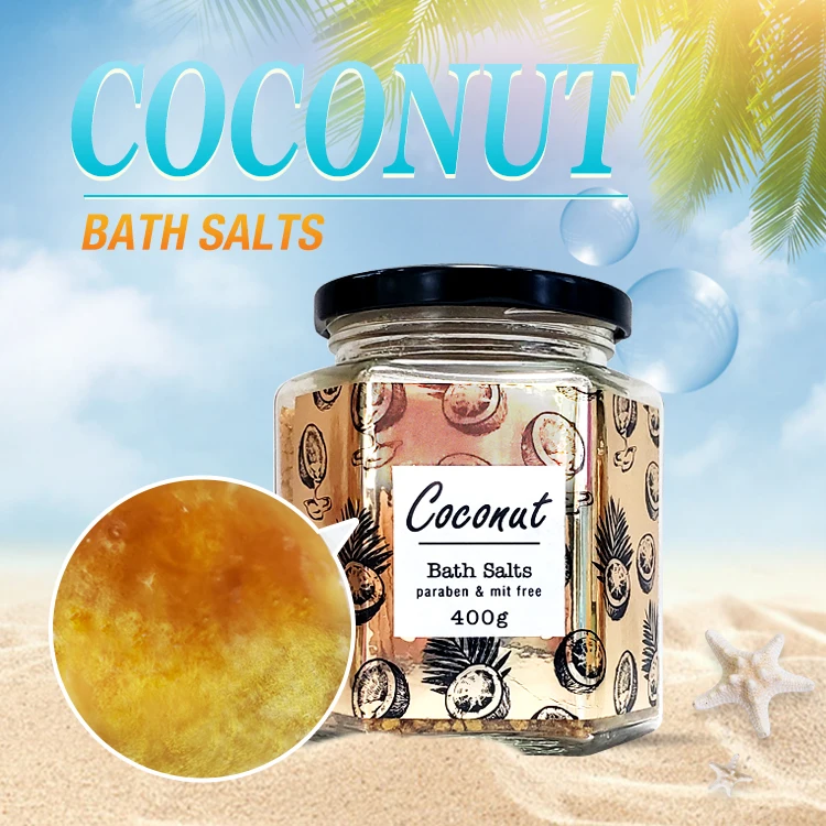 OEM Private Label  Natural organic salt Bath Relaxing  Essential Oil Soak Bath  Crystal Sea Salts