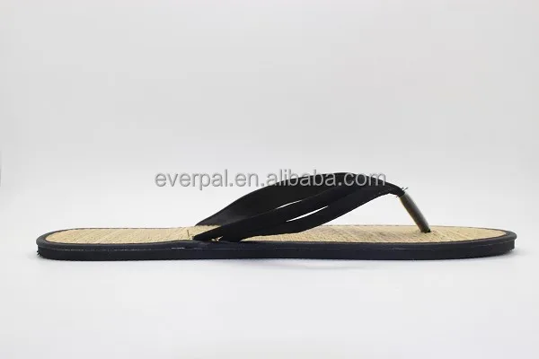 Ladies Bamboo Straw Flip Flops