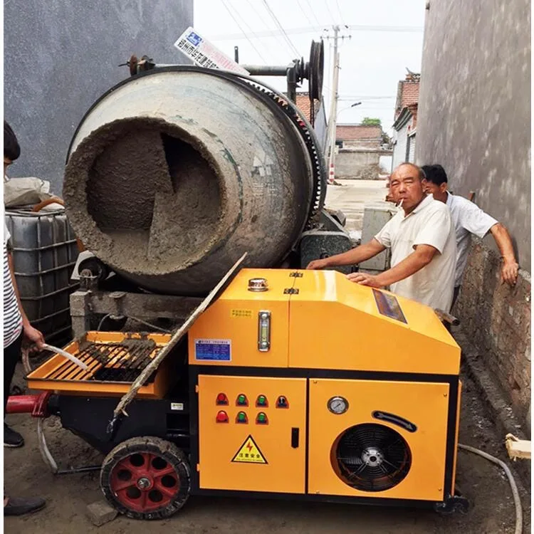 Wet Concrete Spraying Portable Concrete Pumps Diesel Large Hydraulic Tank Volume Concrete Pumps