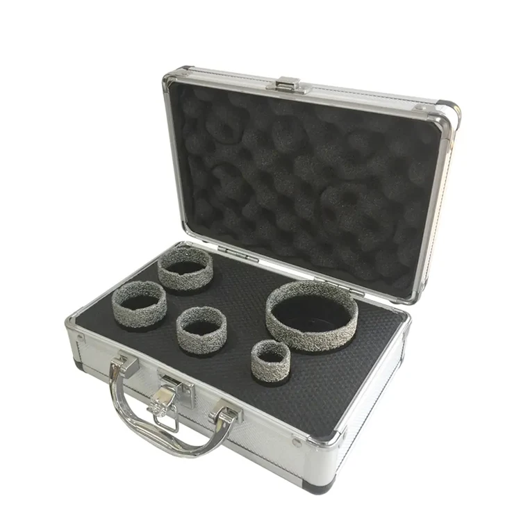 Hot selling 5 pcs Vacuum Brazed Diamond Core Drill Set for electric drill